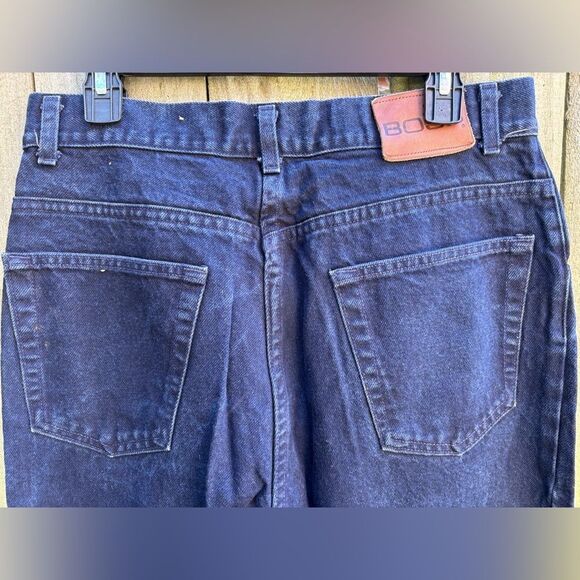 Boss Vintage 90s Wide Leg Jeans Like Jnco In Dark Wash Size 29 x 33 Tapered - Picture 7 of 8